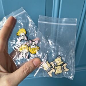 Charming French Bulldog Croc Buttons